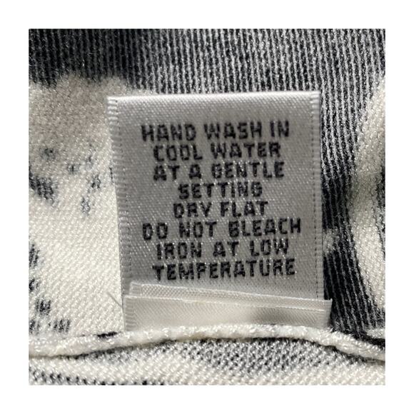 Cache Black White Paisley Open Front Cardigan M Lightweight Layering Piece - Picture 9 of 16